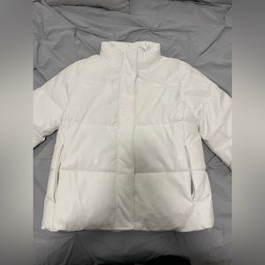Marc New York Faux Leather Puffer in White